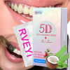 Teeth Whitening Strip 24-Treatment Kit: 48 strips, non-peroxide agent, enamel-safe green strips. Uses PAP for deep stain removal