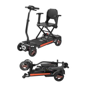 VEVOR 4-Wheel Electric Mobility Scooter for Adults & Seniors, Integrated Automatic Folding Mobility Scooter with Remote Control, NFC Keys & Long Range